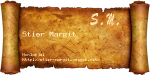 Stier Margit névjegykártya